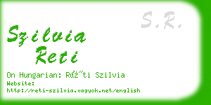 szilvia reti business card